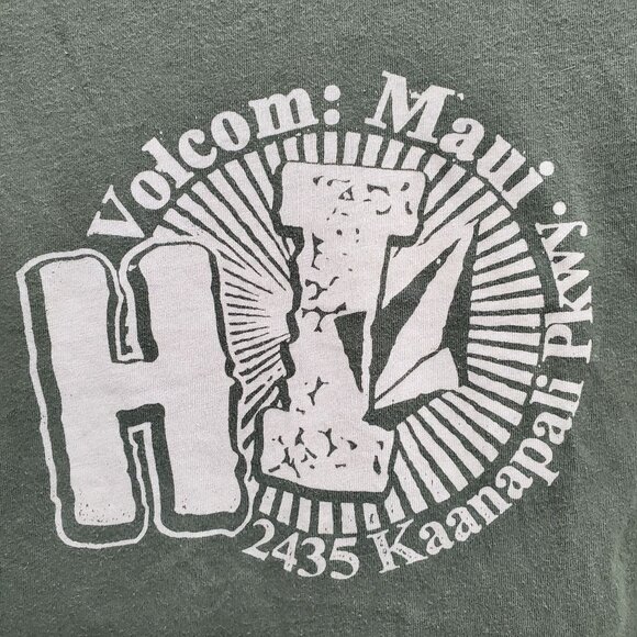 Volcom Unisex Slim Fit Maui Hawaii Olive Short Sleeve Graphic Tee Adult XXL - Picture 2 of 5
